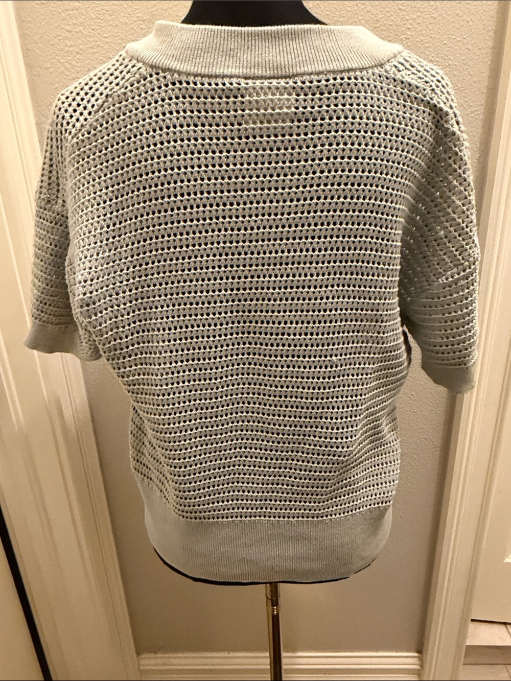 Varley Callie Knit Top size XS Wind Blue/Grey - Picture 3 of 4